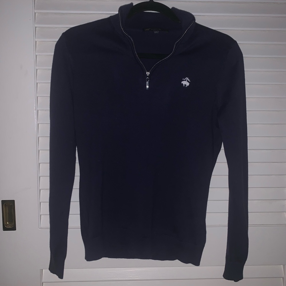 NWOT! Brooks Factory navy quarter-zip